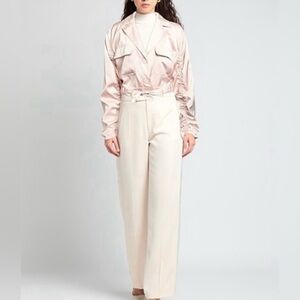 OW Collection Vegas Satin Jacket Dusty Rose NWT XS $240 Retail